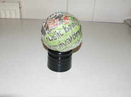Canon ball rest - lidded pot by Ted Hogben